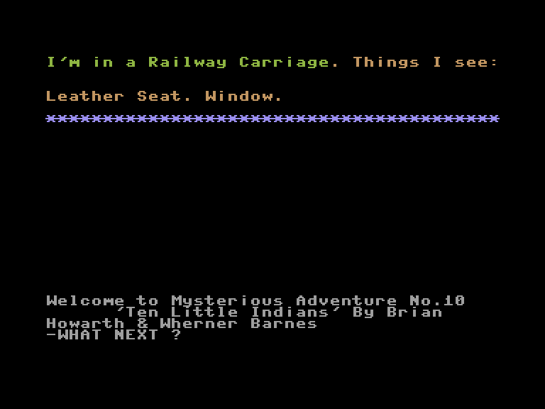 Ten Little Indians Commodore 16 & Plus/4 Screenshot: Starting screen.