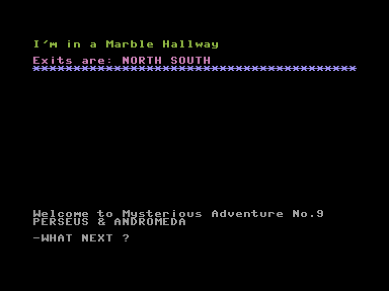 Perseus & Andromeda Commodore 16 & Plus/4 Screenshot: Starting screen.