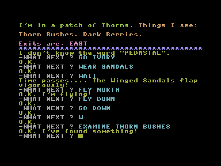 Perseus & Andromeda Commodore 16 & Plus/4 Screenshot: Now I'm in a thorny situation!