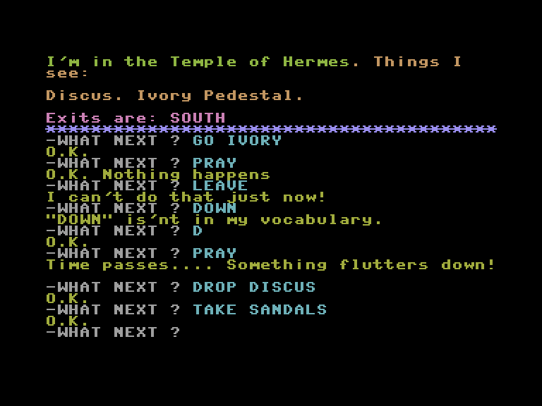 Perseus & Andromeda Commodore 16 & Plus/4 Screenshot: Hmm, what did I find now?