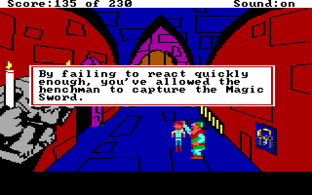 Black Cauldron, The IBM PC/Compatibles Screenshot: I was caught!