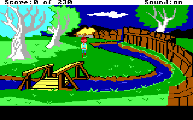 Black Cauldron, The IBM PC/Compatibles Screenshot: The bridge leaving home...