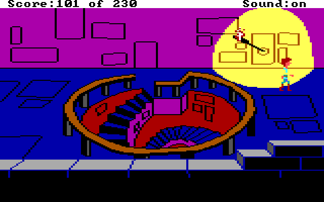 Black Cauldron, The IBM PC/Compatibles Screenshot: A spiral staircase...
