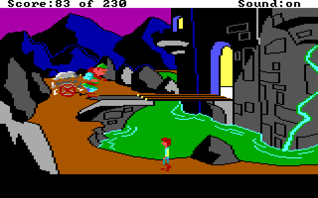 Black Cauldron, The IBM PC/Compatibles Screenshot: Here's another way you can sneak into the castle...