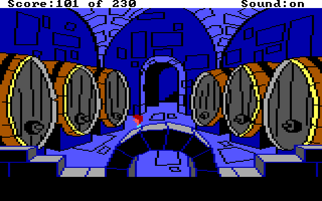 Black Cauldron, The IBM PC/Compatibles Screenshot: Looks like I found a wine cellar...