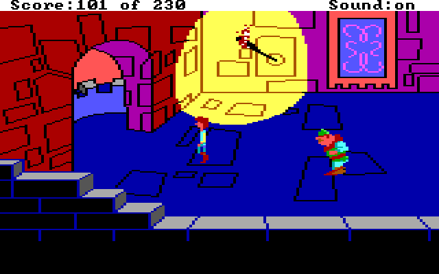 Black Cauldron, The IBM PC/Compatibles Screenshot: Someone spotted me, run!
