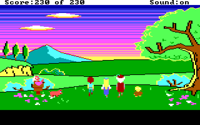 Black Cauldron, The IBM PC/Compatibles Screenshot: Walking into the sunset...