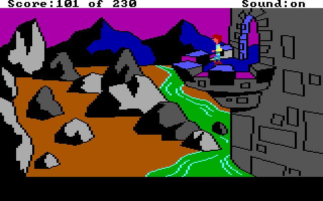 Black Cauldron, The IBM PC/Compatibles Screenshot: Nowhere I can go from here it seems...