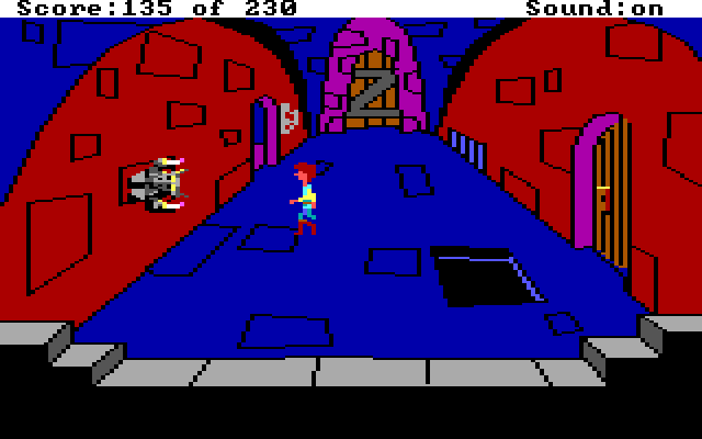 Black Cauldron, The IBM PC/Compatibles Screenshot: Carefully making my way through the castle again...