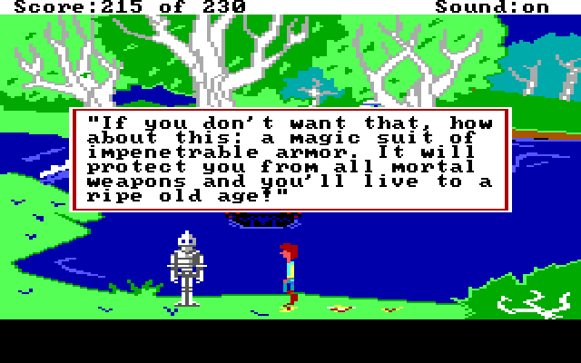 Black Cauldron, The IBM PC/Compatibles Screenshot: You're presented a few choices here, choose wisely!