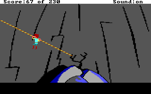 Black Cauldron, The IBM PC/Compatibles Screenshot: Climbing up the mountain...