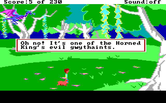Black Cauldron, The IBM PC/Compatibles Screenshot: You'll sometimes encounter troublesome characters...