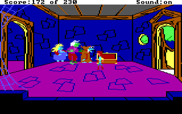 Black Cauldron, The IBM PC/Compatibles Screenshot: These witches are upset with me...
