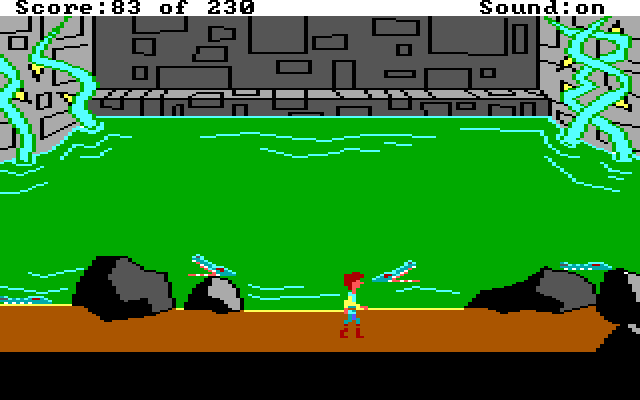 Black Cauldron, The IBM PC/Compatibles Screenshot: Be careful, there's alligators here!