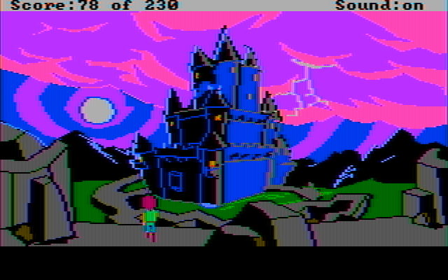 Black Cauldron, The IBM PC/Compatibles Screenshot: The castle in the distance...