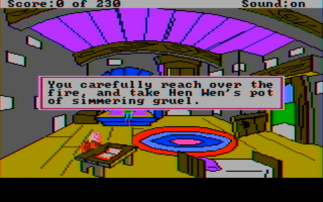 Black Cauldron, The IBM PC/Compatibles Screenshot: Time to feed Hen Wen!