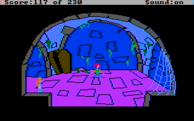 Black Cauldron, The IBM PC/Compatibles Screenshot: Fell into a dungeon...