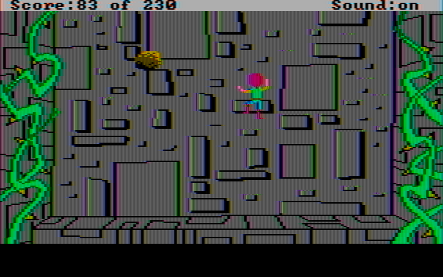 Black Cauldron, The IBM PC/Compatibles Screenshot: Climbing is one way to get into the castle...