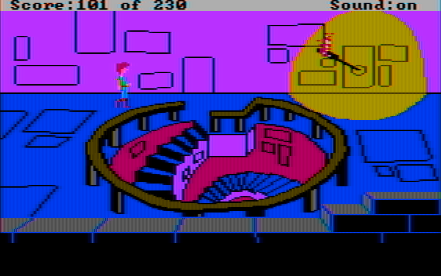 Black Cauldron, The IBM PC/Compatibles Screenshot: A spiral staircase...