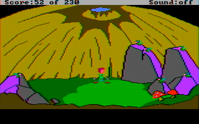 Black Cauldron, The IBM PC/Compatibles Screenshot: Fell into a cave.