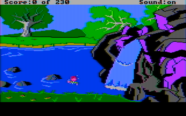 Black Cauldron, The IBM PC/Compatibles Screenshot: You can swim in some areas where the water is calm.