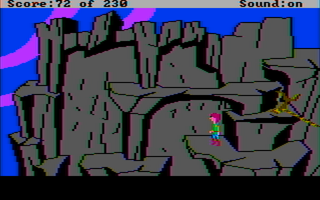 Black Cauldron, The IBM PC/Compatibles Screenshot: Don't fall off of the cliffs!