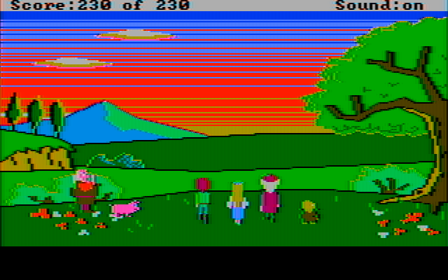Black Cauldron, The IBM PC/Compatibles Screenshot: Walking into the sunset...