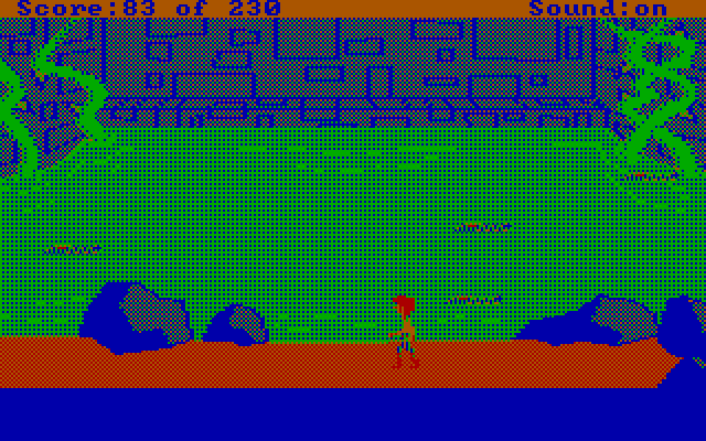 Black Cauldron, The IBM PC/Compatibles Screenshot: Be sure to avoid the alligators!