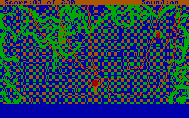 Black Cauldron, The IBM PC/Compatibles Screenshot: Hmm, can I reach that window?
