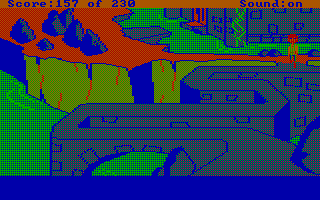Black Cauldron, The IBM PC/Compatibles Screenshot: Be careful walking on this windy path.