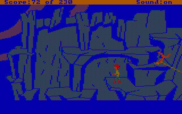 Black Cauldron, The IBM PC/Compatibles Screenshot: You'll need to climb your way up these cliffs...