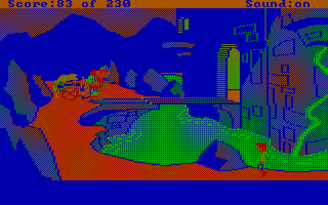Black Cauldron, The IBM PC/Compatibles Screenshot: Here's another way to sneak into the castle...