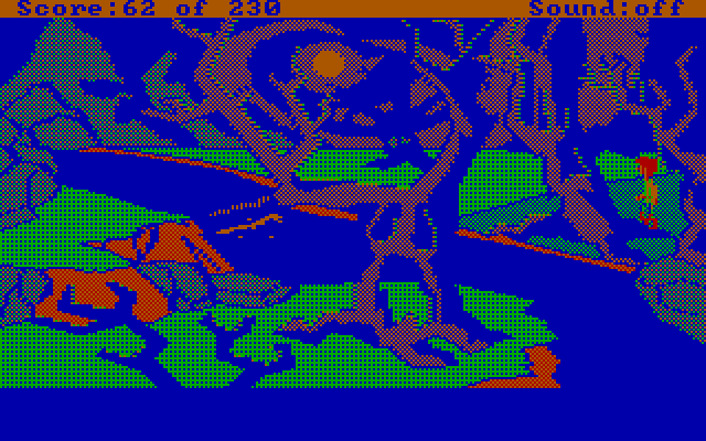 Black Cauldron, The IBM PC/Compatibles Screenshot: Entering a spooky forest.