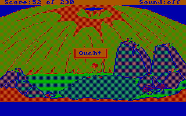 Black Cauldron, The IBM PC/Compatibles Screenshot: Ouch! I fell into a hole...