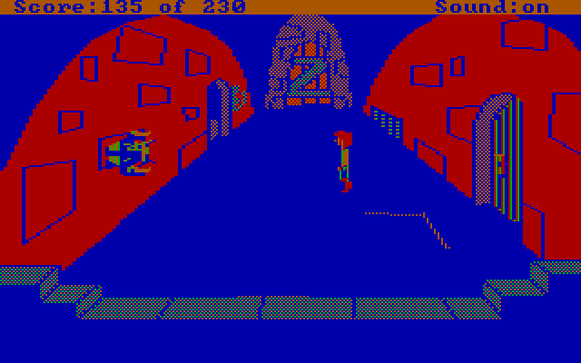 Black Cauldron, The IBM PC/Compatibles Screenshot: Carefully making my way through the castle...
