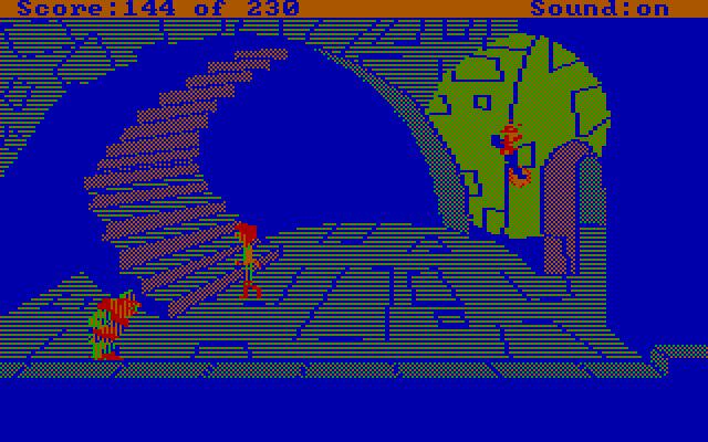 Black Cauldron, The IBM PC/Compatibles Screenshot: Now to escape, but I've been spotted!