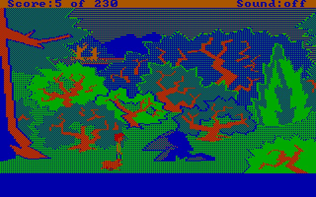 Black Cauldron, The IBM PC/Compatibles Screenshot: A briar patch; should I explore further?