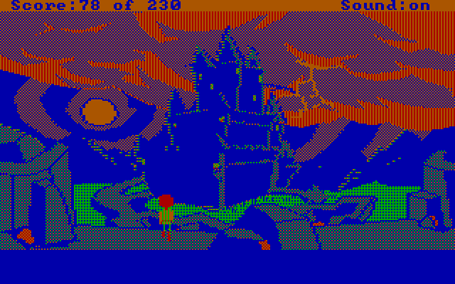 Black Cauldron, The IBM PC/Compatibles Screenshot: The castle off in the distance...