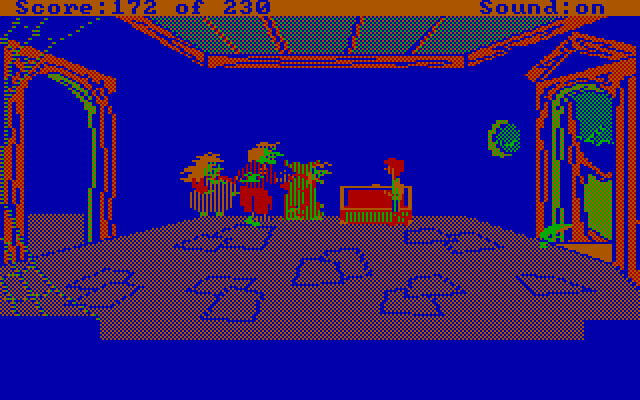 Black Cauldron, The IBM PC/Compatibles Screenshot: These witches are mad that I let their frogs escape...