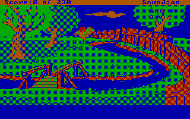 Black Cauldron, The IBM PC/Compatibles Screenshot: The bridge leaving home...