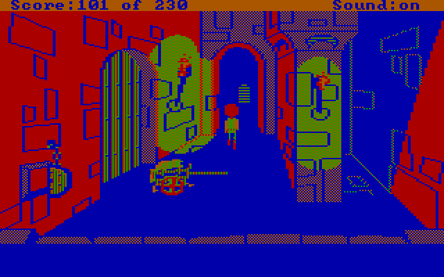 Black Cauldron, The IBM PC/Compatibles Screenshot: I'm in! Now to explore...