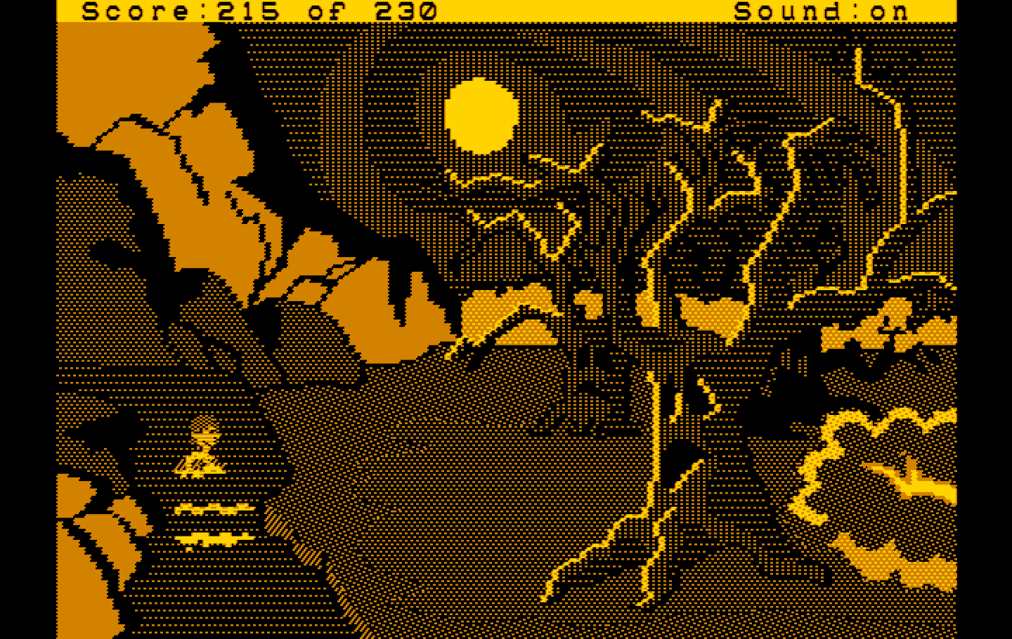 Black Cauldron, The IBM PC/Compatibles Screenshot: Continuing my escape...