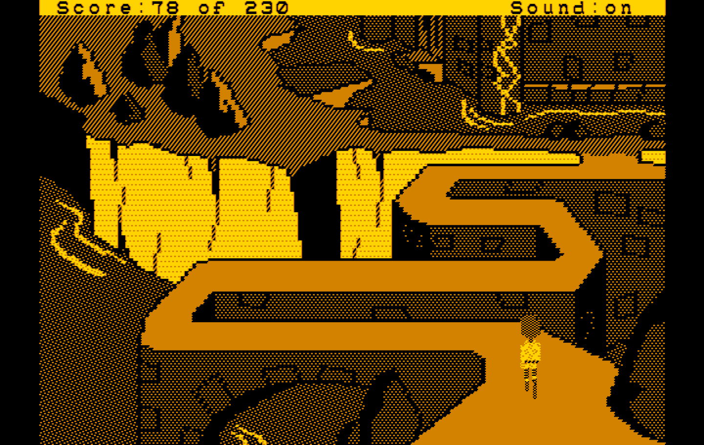 Black Cauldron, The IBM PC/Compatibles Screenshot: Be very careful on this winding path!