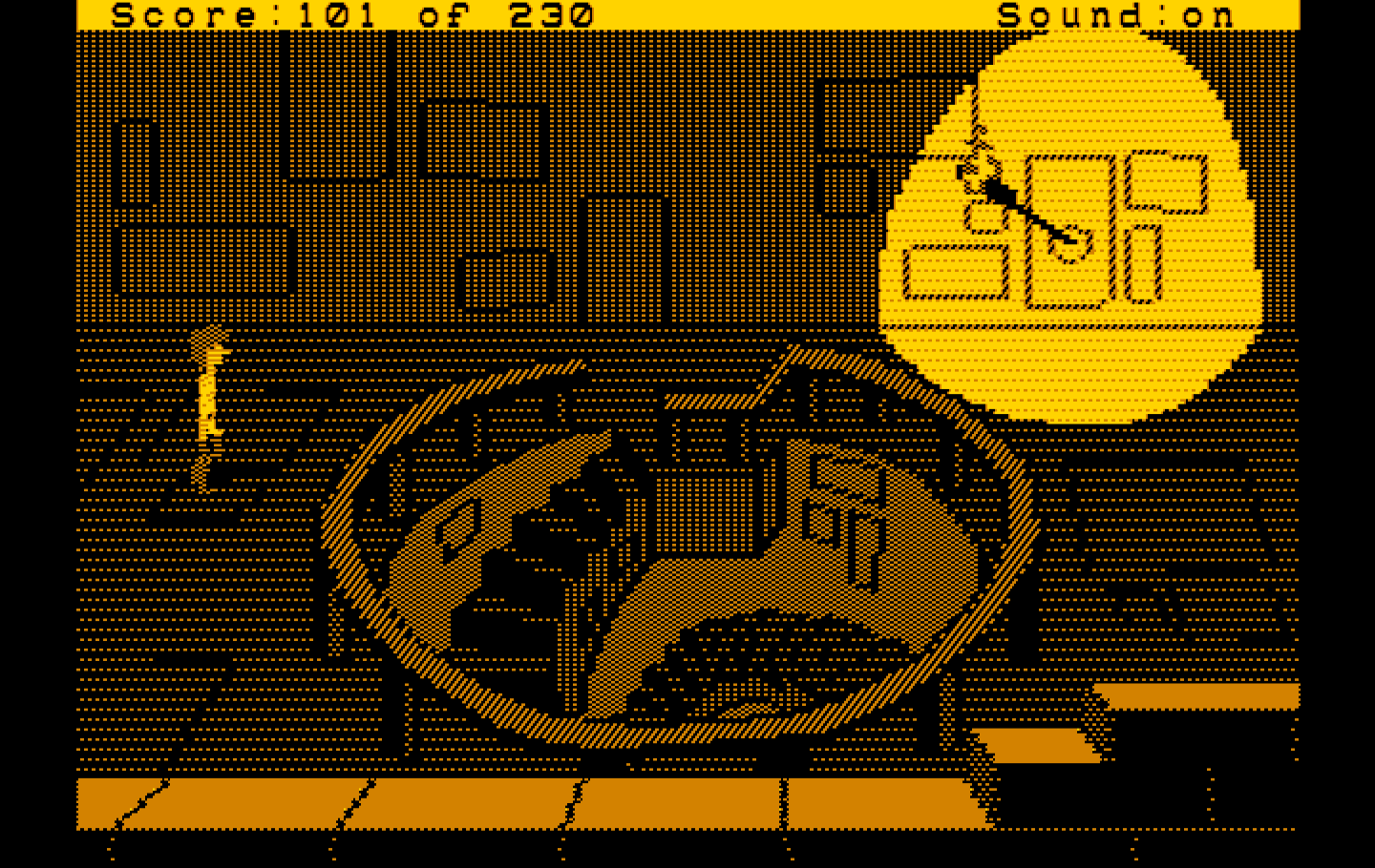 Black Cauldron, The IBM PC/Compatibles Screenshot: A spiral staircase...