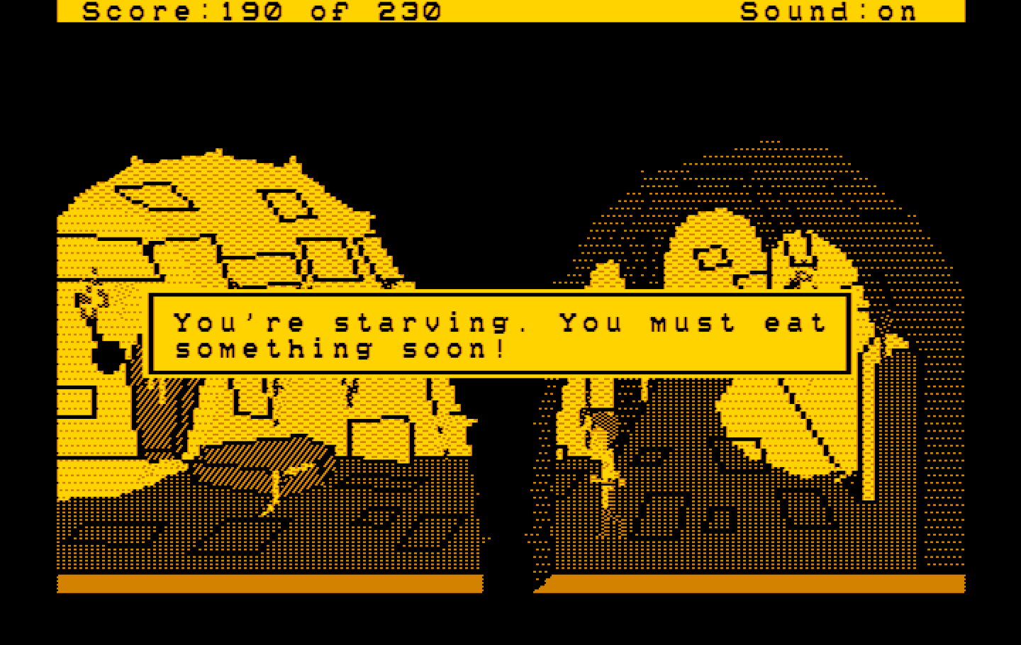 Black Cauldron, The IBM PC/Compatibles Screenshot: I could really use some food about now...