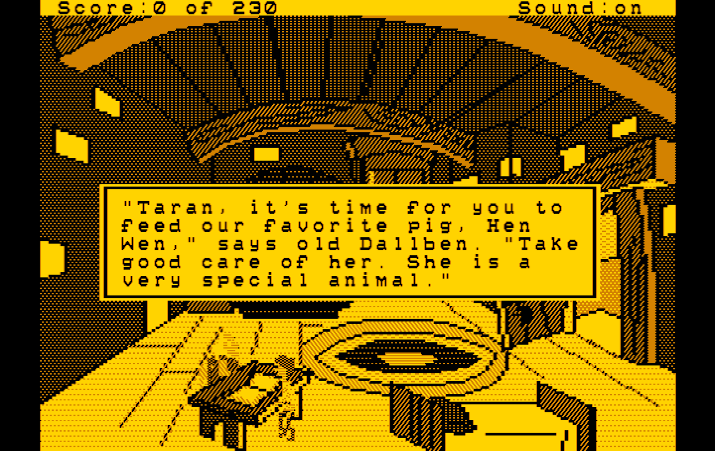 Black Cauldron, The IBM PC/Compatibles Screenshot: My first task...