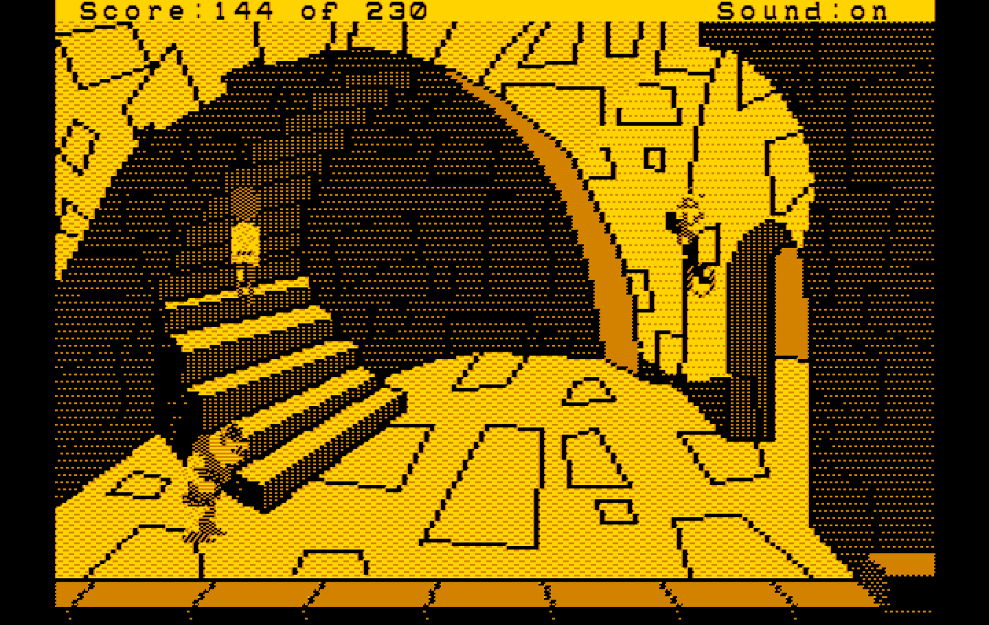 Black Cauldron, The IBM PC/Compatibles Screenshot: Time to escape before that thing catches me!