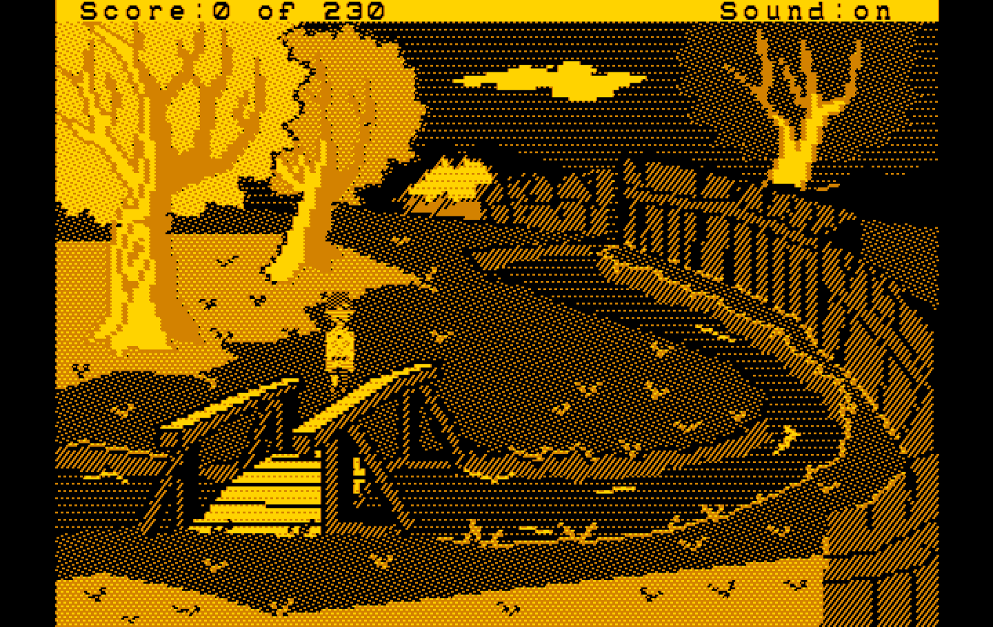 Black Cauldron, The IBM PC/Compatibles Screenshot: The bridge leaving my home...