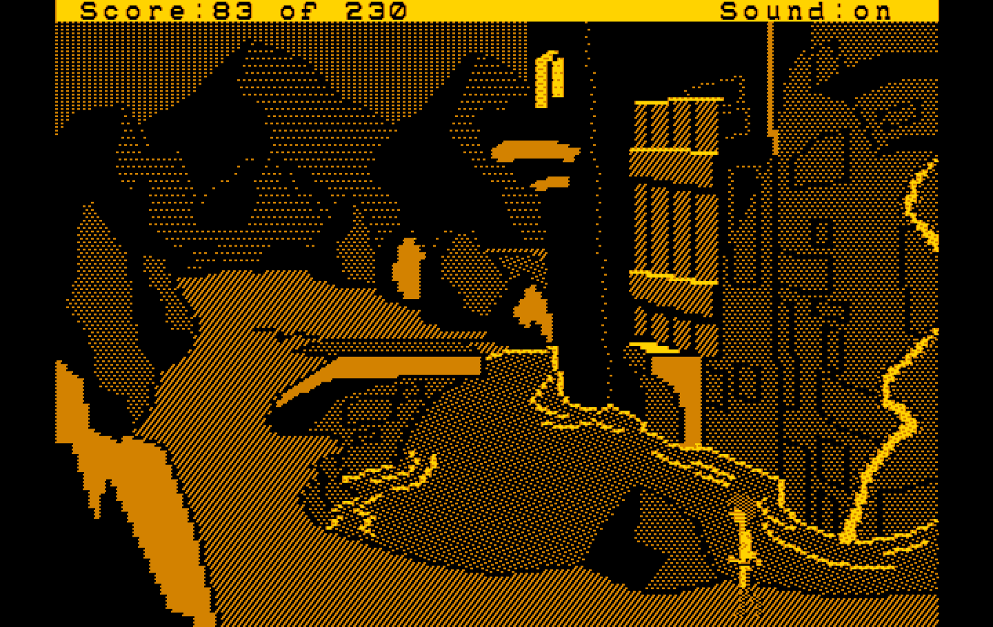 Black Cauldron, The IBM PC/Compatibles Screenshot: Another entrance, but it's locked at the moment...