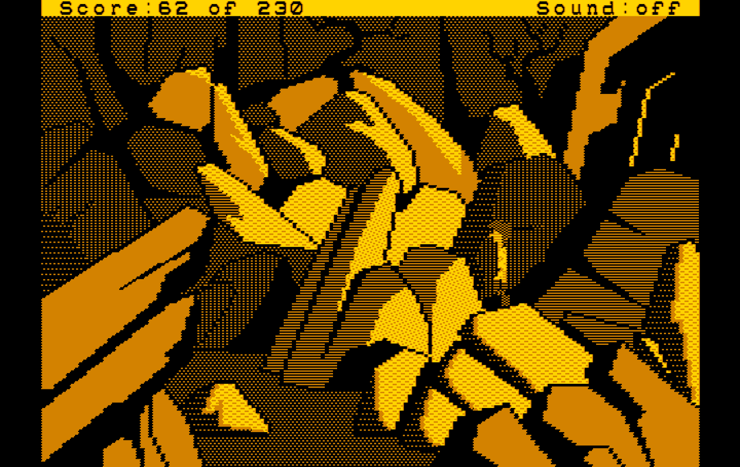 Black Cauldron, The IBM PC/Compatibles Screenshot: Lost in a maze of rocks.